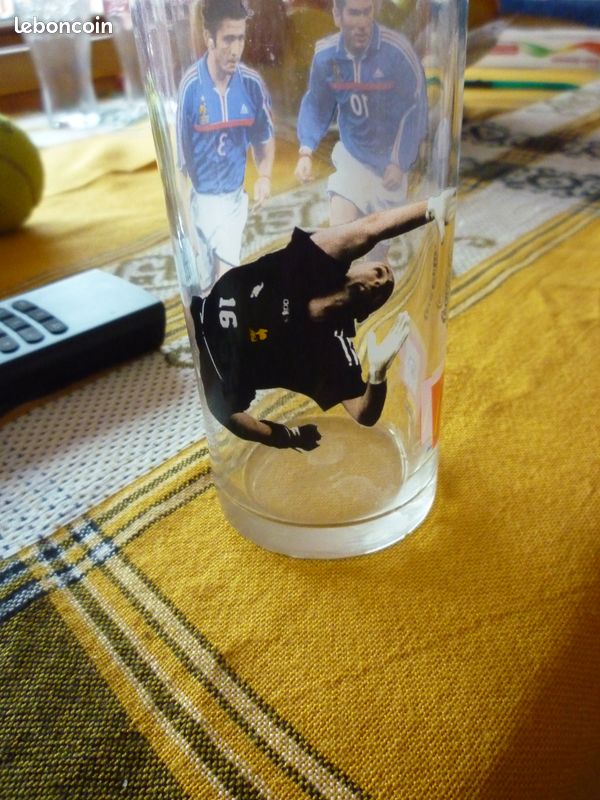 Verre Coca-Cola Équipe France Football 98 - Zidane, Barthez, Lizarazu, McDonald's