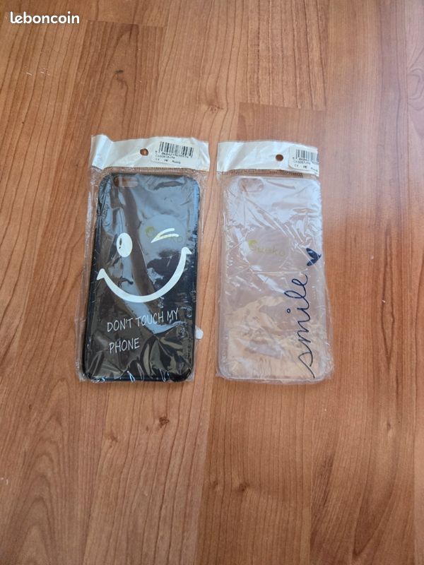 Lot de coque iPhone 6/X + verre trempé-comme neuf (image 2)