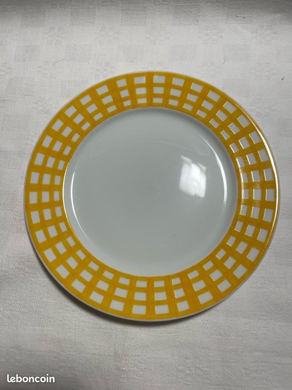 Assiettes à dessert GUY DEGRENNE Galon platine - Arts de la table