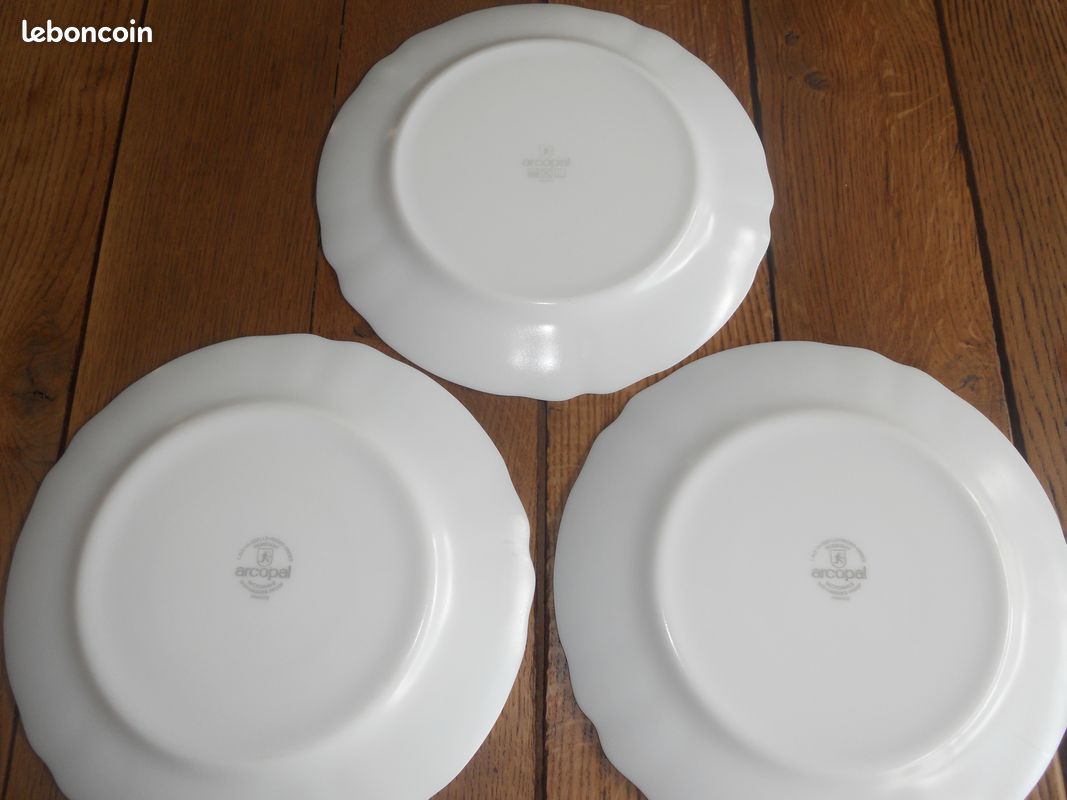VINTAGE ARCOPAL - 3 Plat de service Myosotis Véronica - Lot n°3 (image 4)