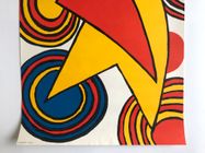 Vieille Affiche Litho Originale Calder – Galerie Maeght 1959 – Super état, Rouge Vintage
