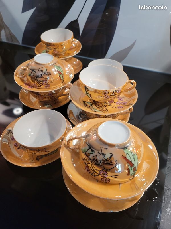 Magnifique grand service a thé Japonais vintage en porcelaine,Periode occupied Japon 1947-1952 (image 3)