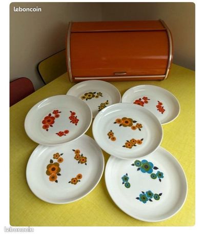 Lot De 6 Assiettes Plates Arcopal Lotus – Verre – État D'Occasion (Usure Superficielle)