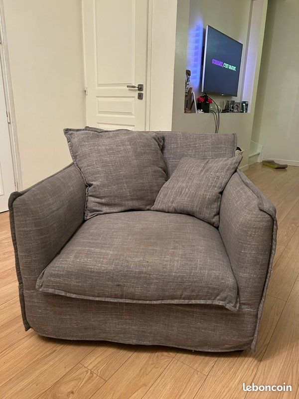 Canapé / Fauteuil Gris (image 1)