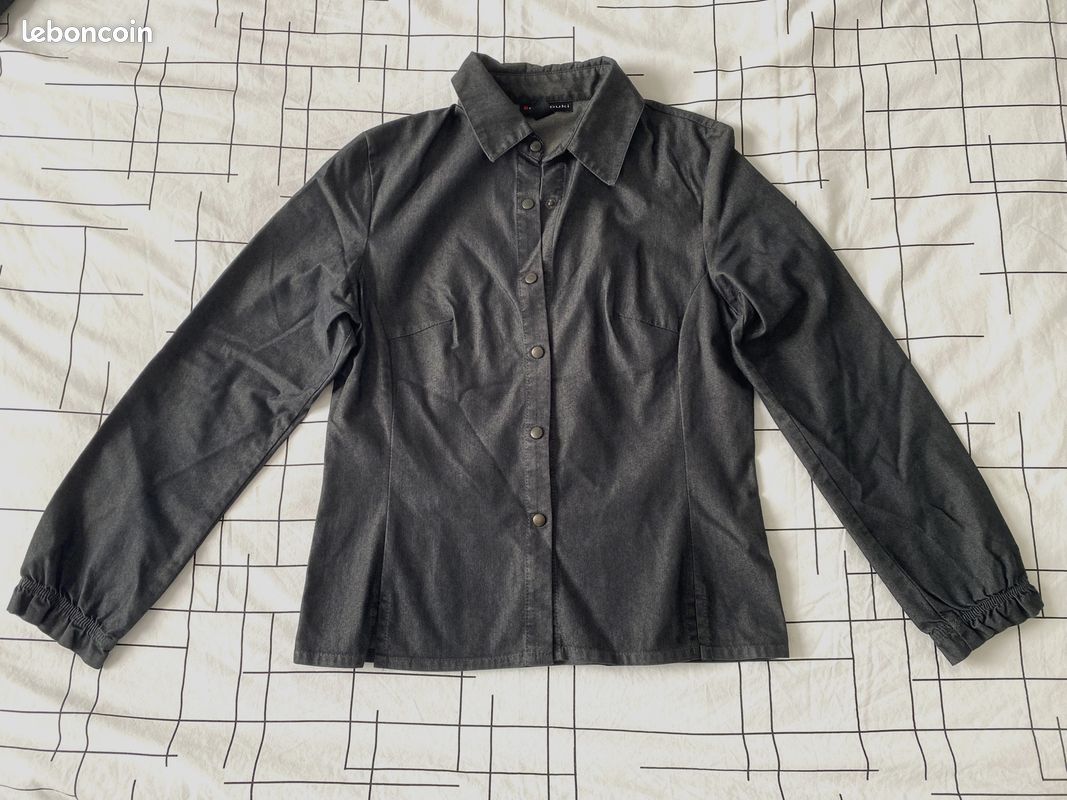 Ensemble veste et jupe longue gris anthracite Taille 38 (image 2)