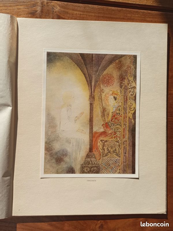 Coffret Der Leuchter, Sulamith Wülfing. 1936. Préface d’Otto Schulze-Elberfeld. Incomplet. Seulement 4 gravures. 1. Der engel. 2. Erkennen 3. Entfaltung. 4. Heimkehr des engels (image 16)