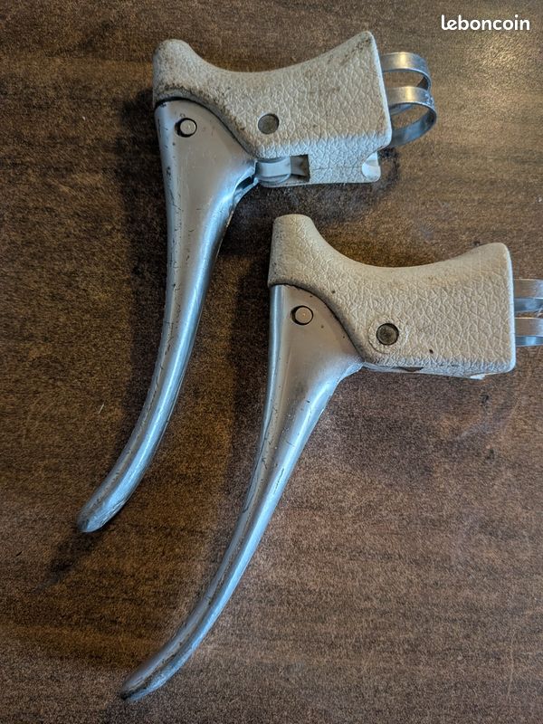 Poignées De Frein Vélo Ville Vintage - Aluminium Argenté - Occasion