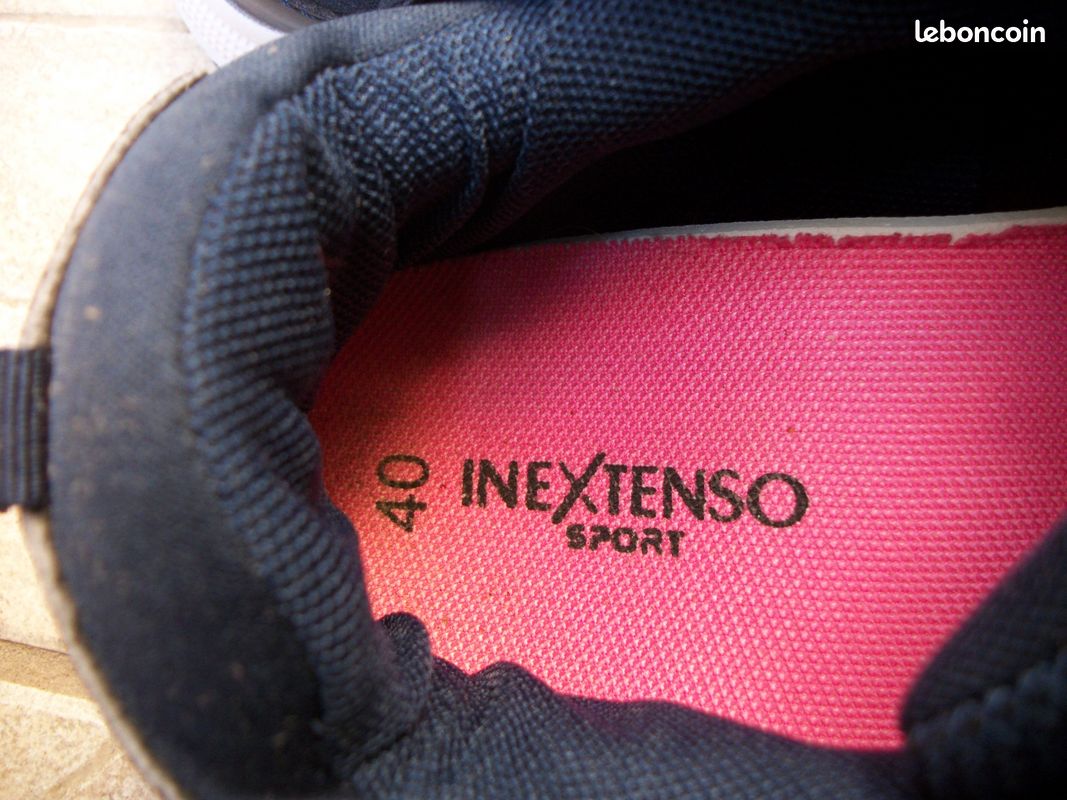 Baskets neuves InExtenso Sport bleu et rose pointure 40 (image 4)