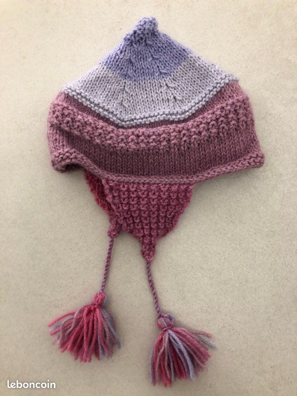 Bonnet fille 2/3 ans rose (image 3)
