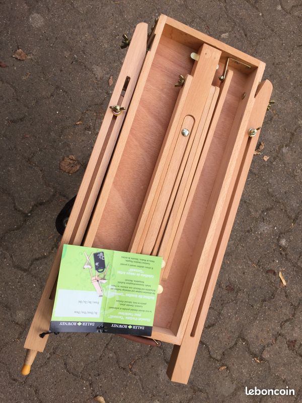 Chevalet portable en noyer - Chevalet de valise avec tiroir