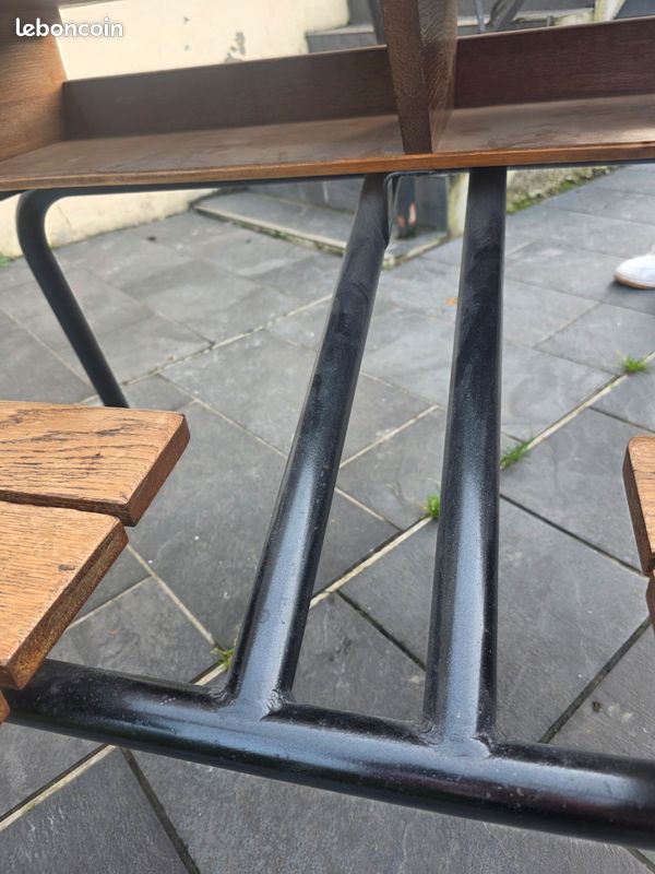 Banc d'écolier chêne (image 7)