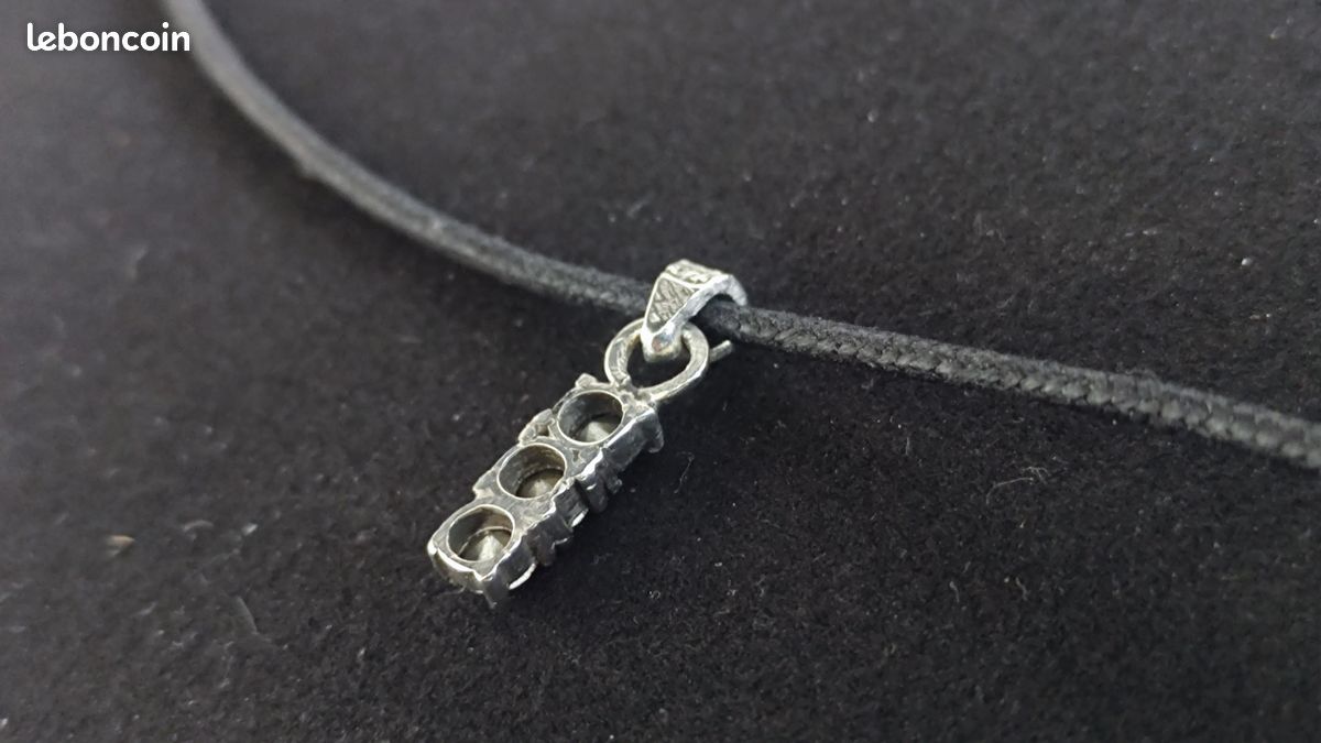 Pendentif en argent sterling avec Swarowski 4mm (image 4)