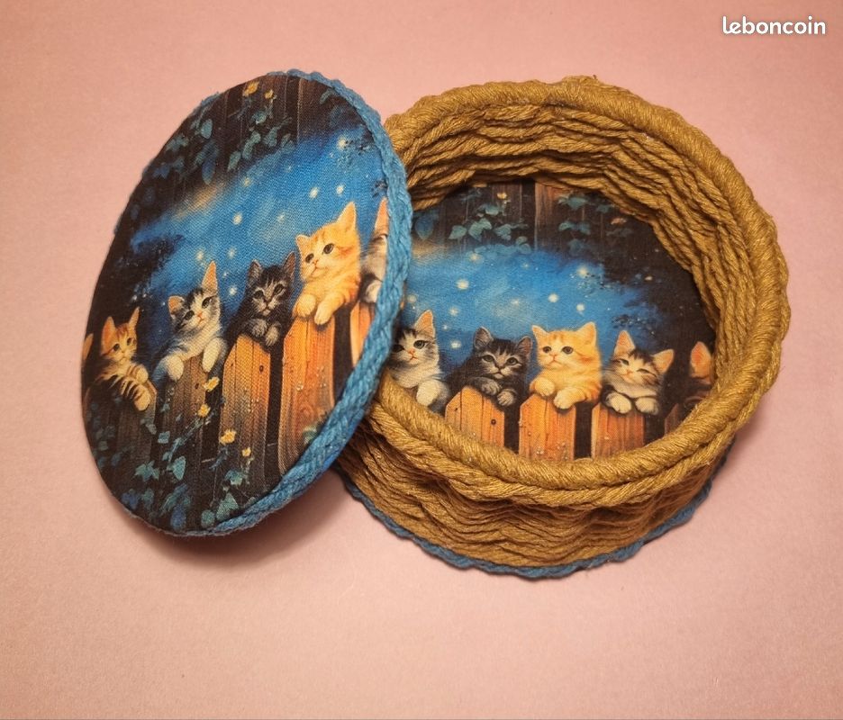 Boîte à bijoux chats rangement idée cadeau fête anniversaire collection décoration (image 1)