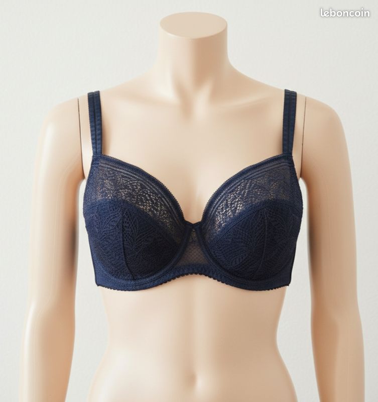 Soutien-gorge avec armatures bleu marine 100E Confidence lingerie