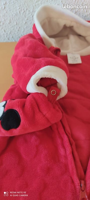Combinaison pilote Mickey DISNEY STORE rouge en polaire pour bébé (image 4)