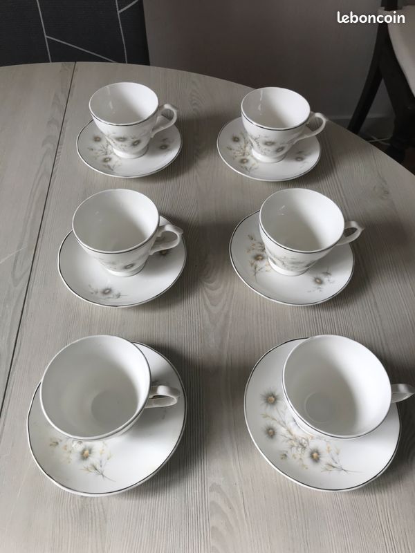 Royal Norfolk Lot De 6 Tasses à Café En Porcelaine Blanche 90ml - Sans Soucoupe, Idéales Pour Espresso