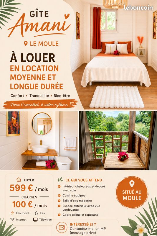 Appartement 3 pièces 24 m² · à Le Moule · 24 m² · 699 €/mois