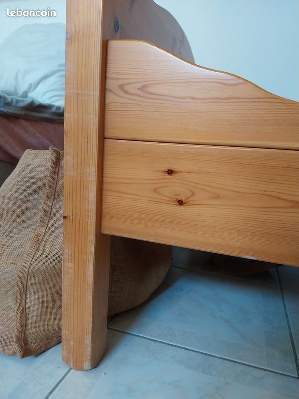 Lit 1 place en bois (image 4)