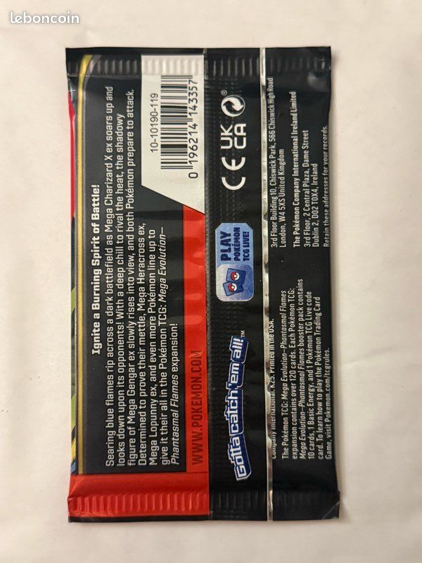 Booster Pokemon Phantasmal Flames (M2) scellé anglais + 1 carte mystère offerte (image 2)