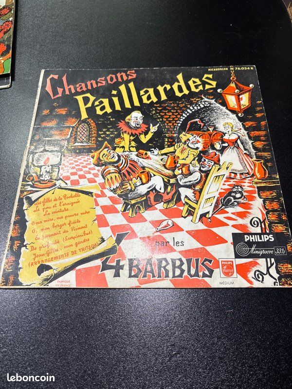 Lot 3 vinyles les 4 barbus chansons paillardes (image 5)