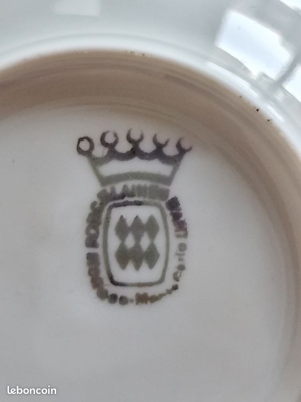 Lot 2 assiettes miniatures porcelaine de Monaco Prince Rainier III Grace Kelly & Nice Vintage (image 7)