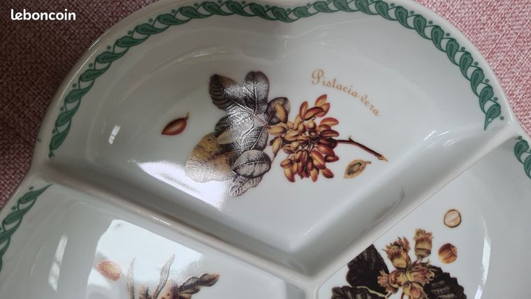 PETIT PLAT APÉRITIF deux compartiments Le Terrine Botaniche Décor