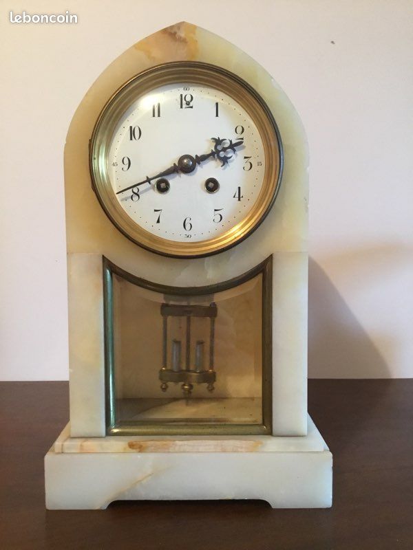 Pendule onyx et ses 2 cassolettes (image 2)
