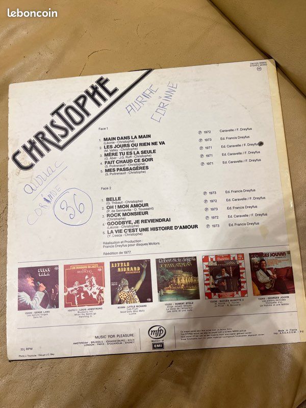 Vinyle Christophe (image 2)