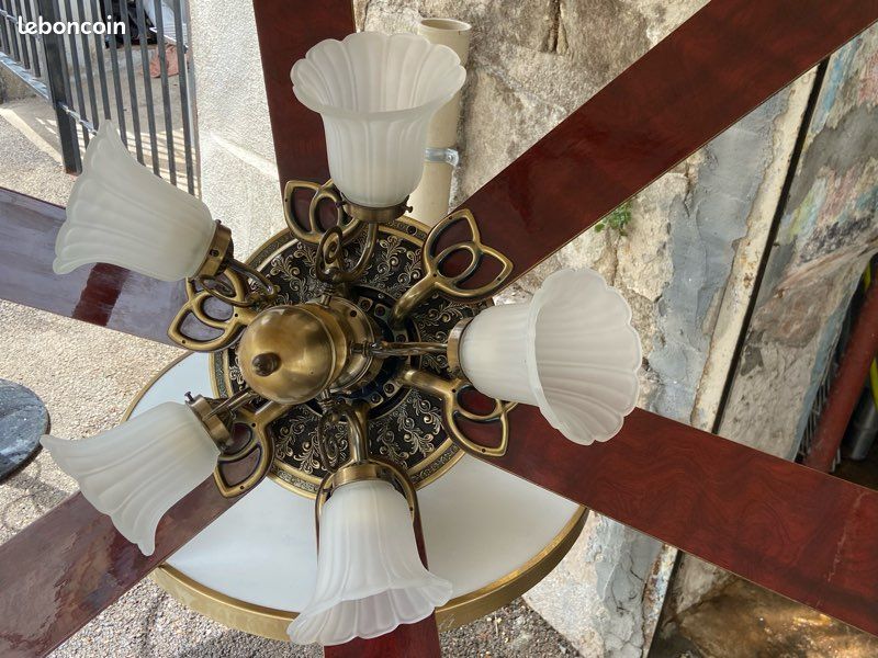 Ventilateur de Plafond en Feuille de Bois (image 2)