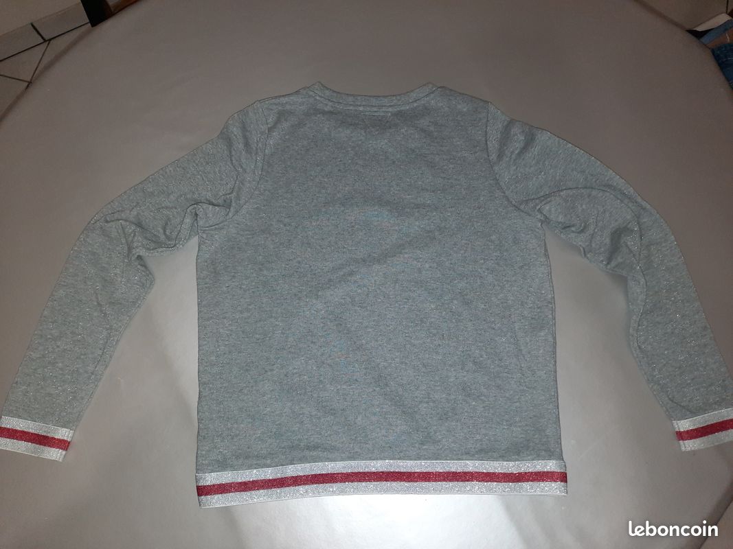 Sweat fille IKKS Taille L (12-13ans) gris clair (image 9)
