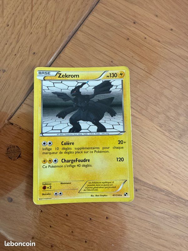 Carte Pokmon Zekrom 2011 - Collection