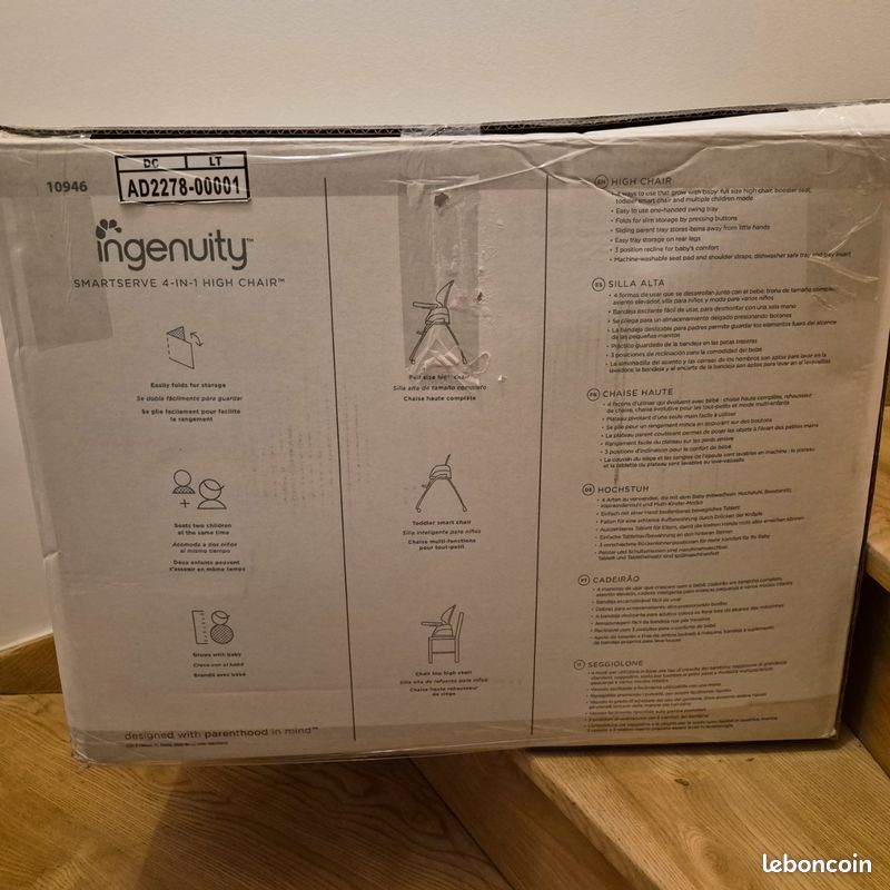 Chaise haute évolutive Ingenuity SmartServe 4-en-1 – Bon état (image 2)