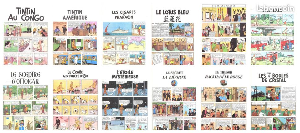 Hergé " Les aventures de Tintin " N° 12 à 13 (image 2)