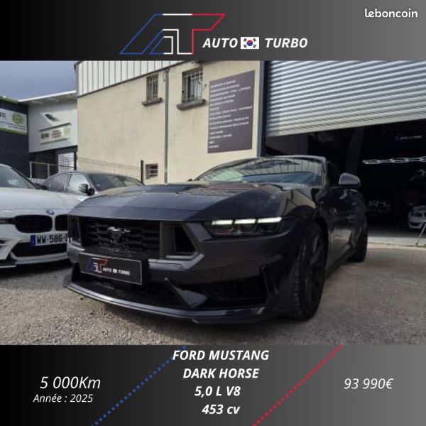 Ford MUSTANG FASTBACK 5.0 V8 453CH DARK HORSE / PAS DE MALUS / CERAMIQUE COMPLETE / PPF / EXTENSION (image 1)