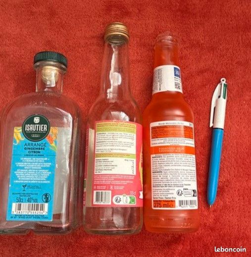 3 bouteilles VIDES rhum Isautier koumbucha et Freez pour collection ou décoration (image 2)