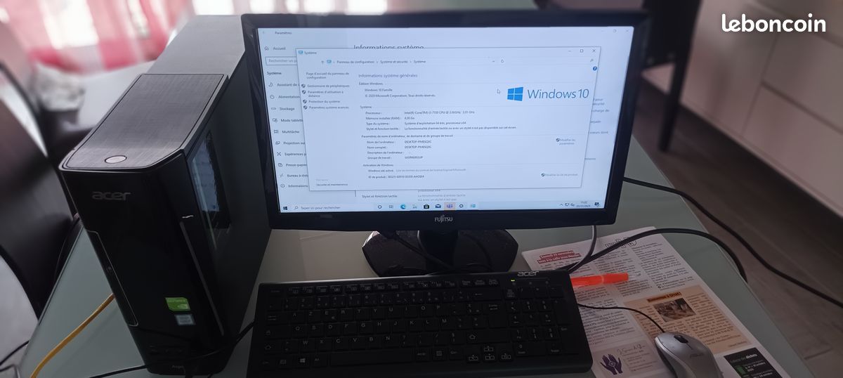 VENDS PC COMPLET : bureau, photo, jeux (image 1)