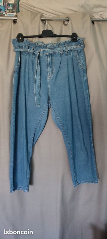 Jean mom avec ceinture (image 1)