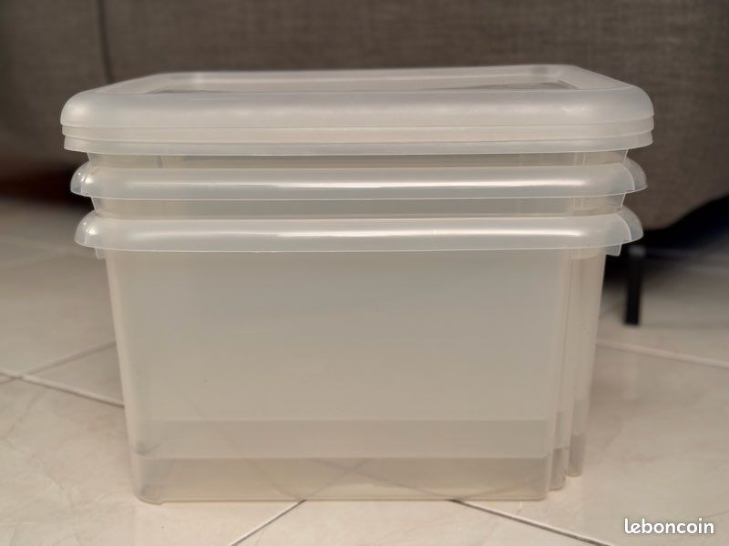 Lot 3 boîtes plastiques (image 1)