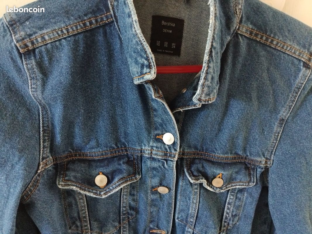 Veste en jean, femme, Bershka Vêtements