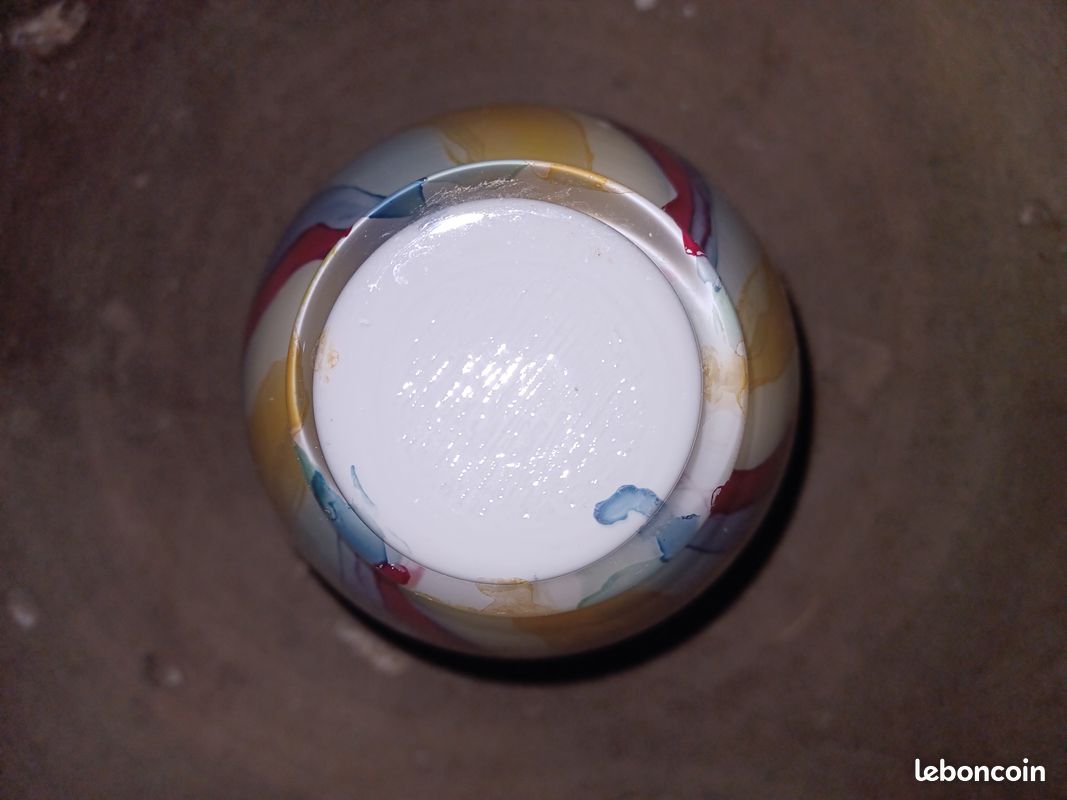 Vase en verre style Murano décoré main Hand Dekoration made in Italy, Hauteur 34 cm (image 4)