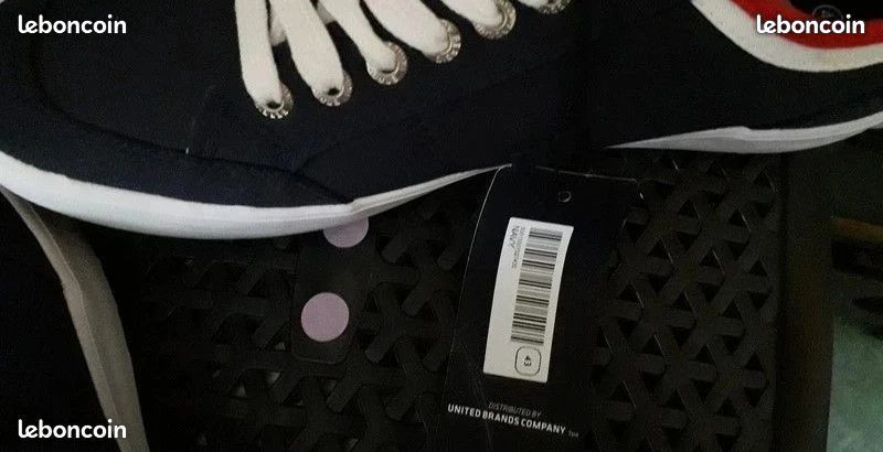 Paire de chaussures Sergio Tacchini marine chaussures toile Tige textile bleu / blanc / rouge Doublure et semelle intérieure textile Semelle extérieure caoutchouc neuf avec étiquette (image 4)