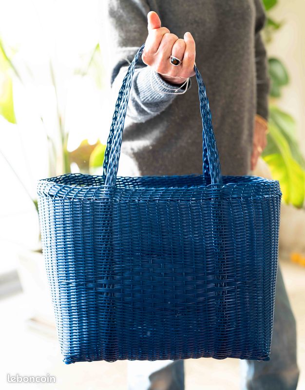 Panier cabas plastique tissé Guatemala (image 2)