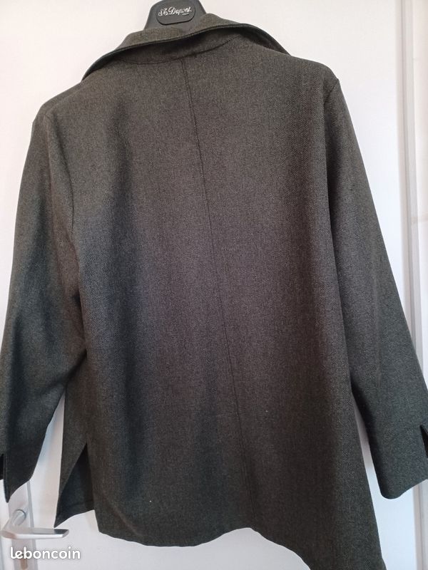 Veste blazeur kaki élégante en toile (image 3)