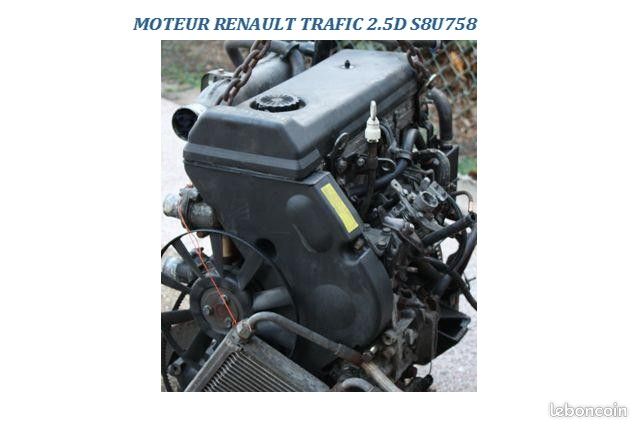 Moteur renault trafic ii 2.5 d sofim s8u 758 boite de vitesse (image 1)