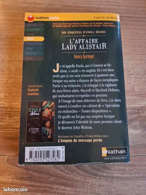 Les enquêtes d enola holmes l affaire lady alistair Nathan (image 3)