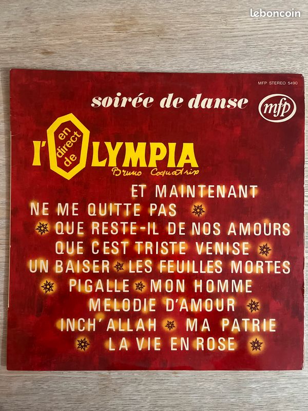 Vinyle 33 tours soirée de danse à l olympia Bruno coquatrix (image 1)