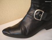 Bottes Cuissardes Minka Design En Cuir Taupe - Taille 36 - Très Bon état