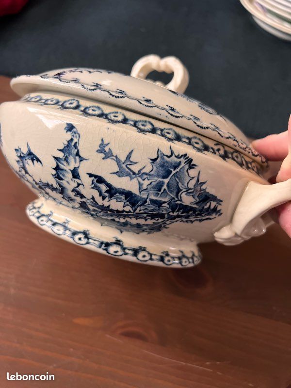 Soupière légumier chardon bleue de Gien (image 8)