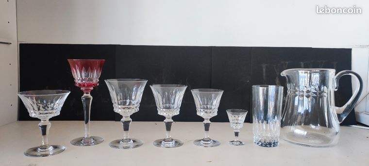 Lot De 4 Coupes à Champagne Baccarat Harcourt – Cristal Art Déco – Occasion – France