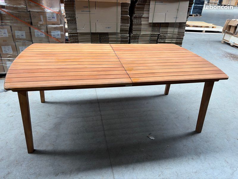 Table de jardin en acacias 8 personnes Neuve (image 1)